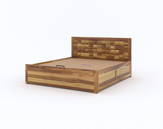 Nova Hydraulic Diamond Bed in Pure UP Teak