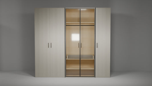 Mysterio Modular Wardrobe in HDHMR Board - Customizable