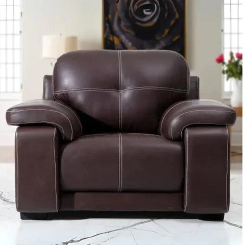 Marina Sofa In Leatherette in Cream Color