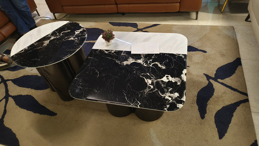 Marble Square and Round Nested Coffee Table