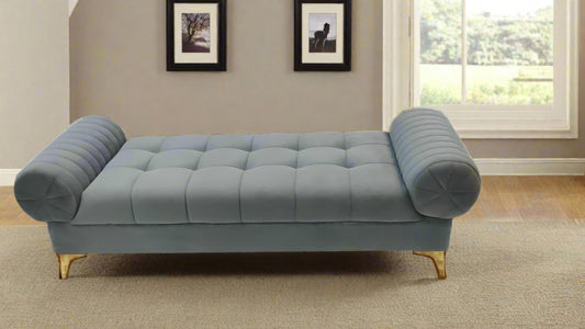 Liverpool Upholstered Bench in Velvet Fabric