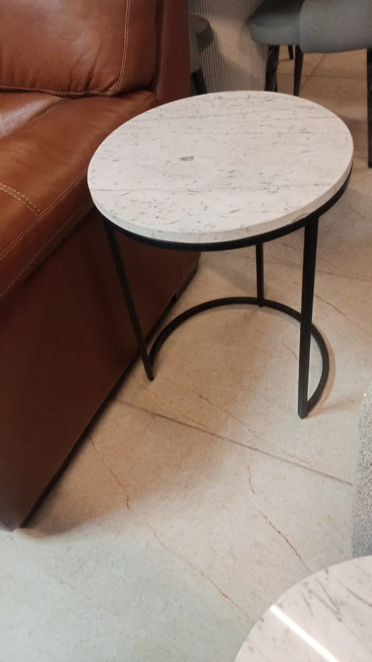 Brave Side Table in Marble Top