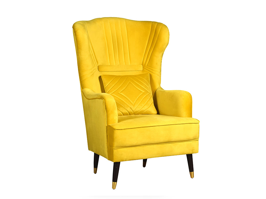 Yellow best sale suede chair